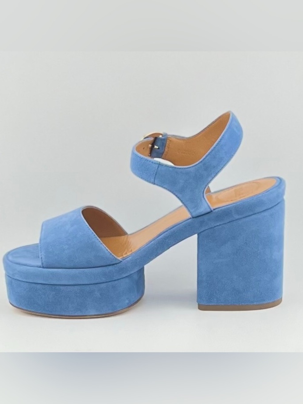 Chloé Odina Platform Sandals in Cobalt Blue